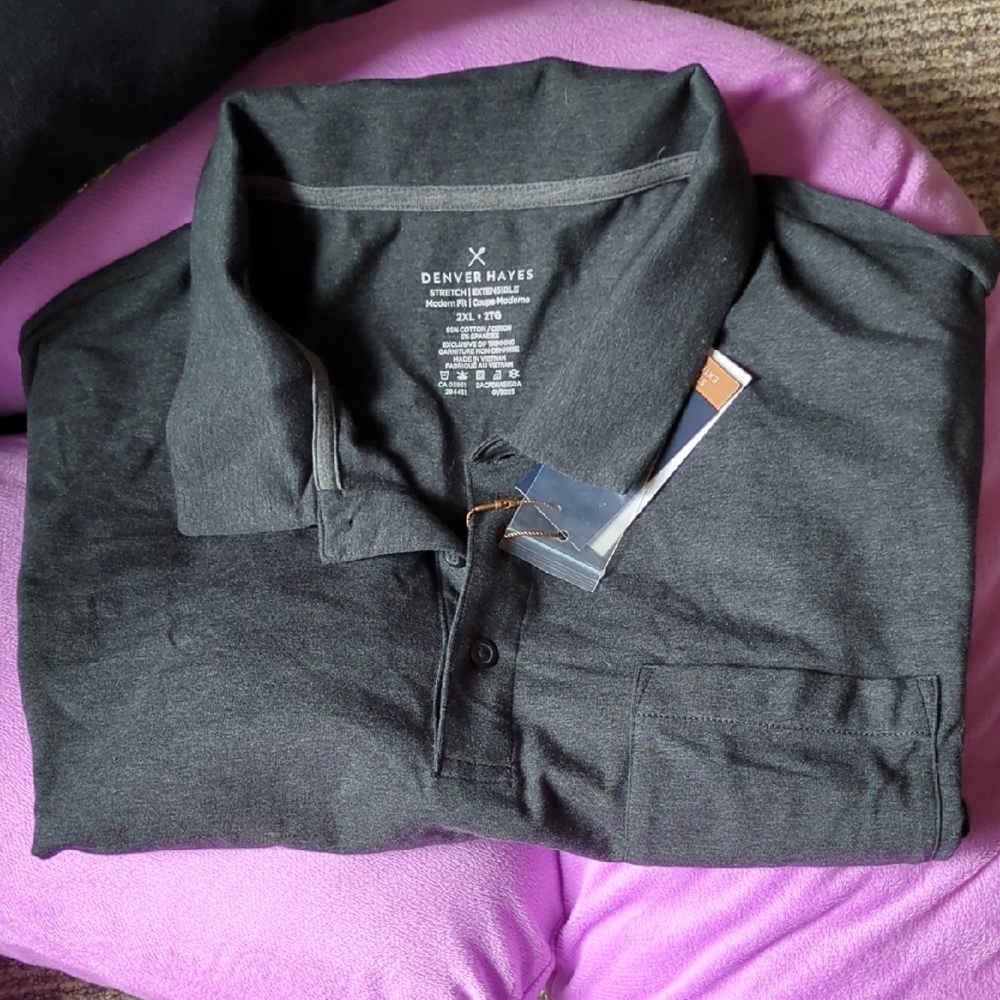 Denver Hayes Charcoal Polo Shirt